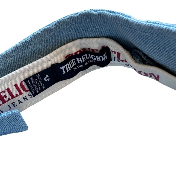 NWT True Religion Visor Hat in Denim Blue